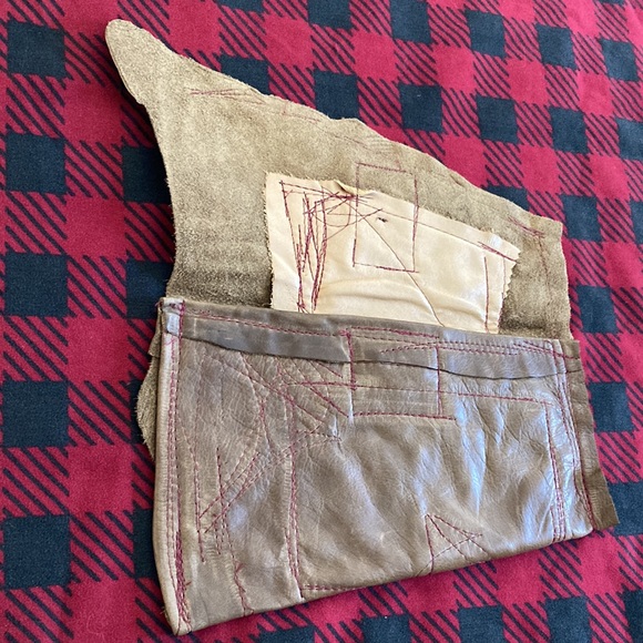 One of a kind, awesome, leather clutch - Picture 4 of 11